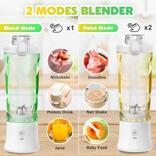 NexaEase Portable Blender Personal Juicer for Shakes and Smoothies - 20 OZ Electric Protein Shaker Bottle with Insulated Sleeve, Travel Lid, USB-C Rechargeable - Mini Small Blender Cup for Kitchen, Office, Gym - Image 4