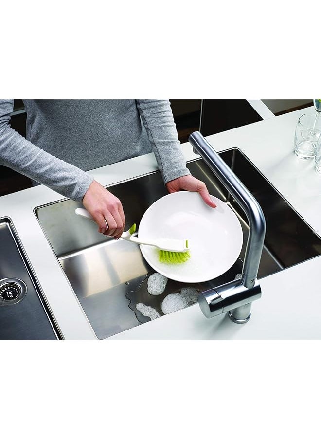 Joseph Joseph Edge Dish Brush With Handle And Integrated Sink Rest Grey  - Image 5