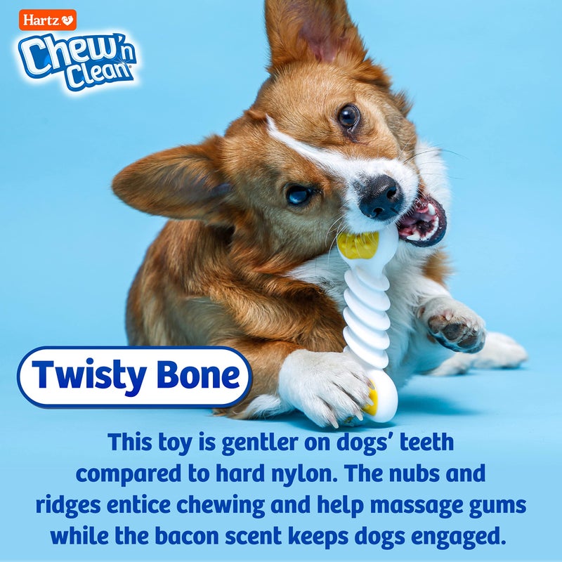 Hartz Chew â€˜n Clean Twisty Bone Dog Chew Toy, Bacon Scented for Moderate Chewers, Extra Small - Image 5