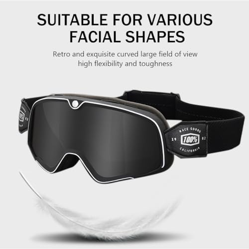 Proberos® Motorcycle Goggles, Fashion Grey Helmet 400 UV Sun Protection, Windproof, Anti Fog, Adjustable Headband, for Riding Racing for Men, Women, Youth - Image 3