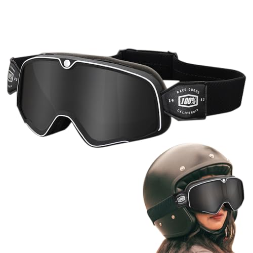 Proberos® Motorcycle Goggles, Fashion Grey Helmet 400 UV Sun Protection, Windproof, Anti Fog, Adjustable Headband, for Riding Racing for Men, Women, Youth - Image 1