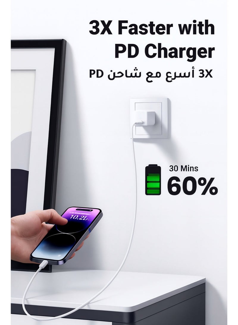BARQ Fast iPhone Charger – Durable, High-Quality 1-meter USB-C to Lightning iPhone Charging Cable, Compatible with iPhone 11, 12, 13, 14 Pro Max - Image 2