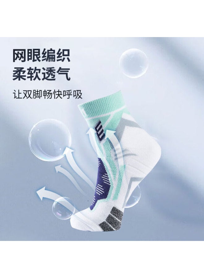 Taan Thick Towel Bottom Professional Sports Socks For Badminton T528 Mixed Color 3 Pairs Pack - Image 3