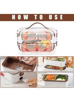 Self Cooking Electric Lunch Box, Electric Lunch Box Food Heater, 2 in 1 Portable Heated Lunch Box for Home Work Adults Student Food Heating, Leak Proof (2 Layers) - pzsku/Z25EF681B26CD53827B54Z/45/_/1728685995/44787dfd-be12-434e-81ac-23a5f581bcd5