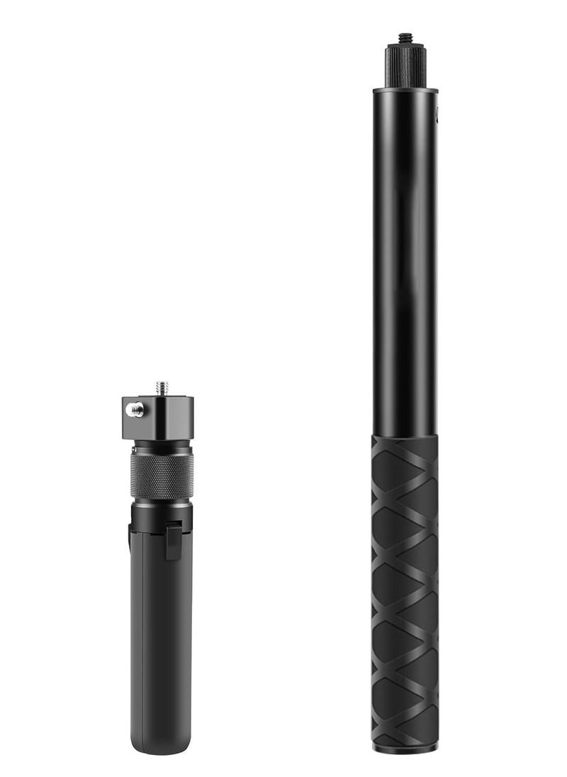 AMBERJACK - Insta360 Handheld Camera Selfie Stick and Tripod for Insta360 Time Bundle, Invisible Selfie stick for Insta360 X4/ X3/ GO 3S/ One X2/One RS/One R/One etc. Sports Cameras Accessories - Image 1