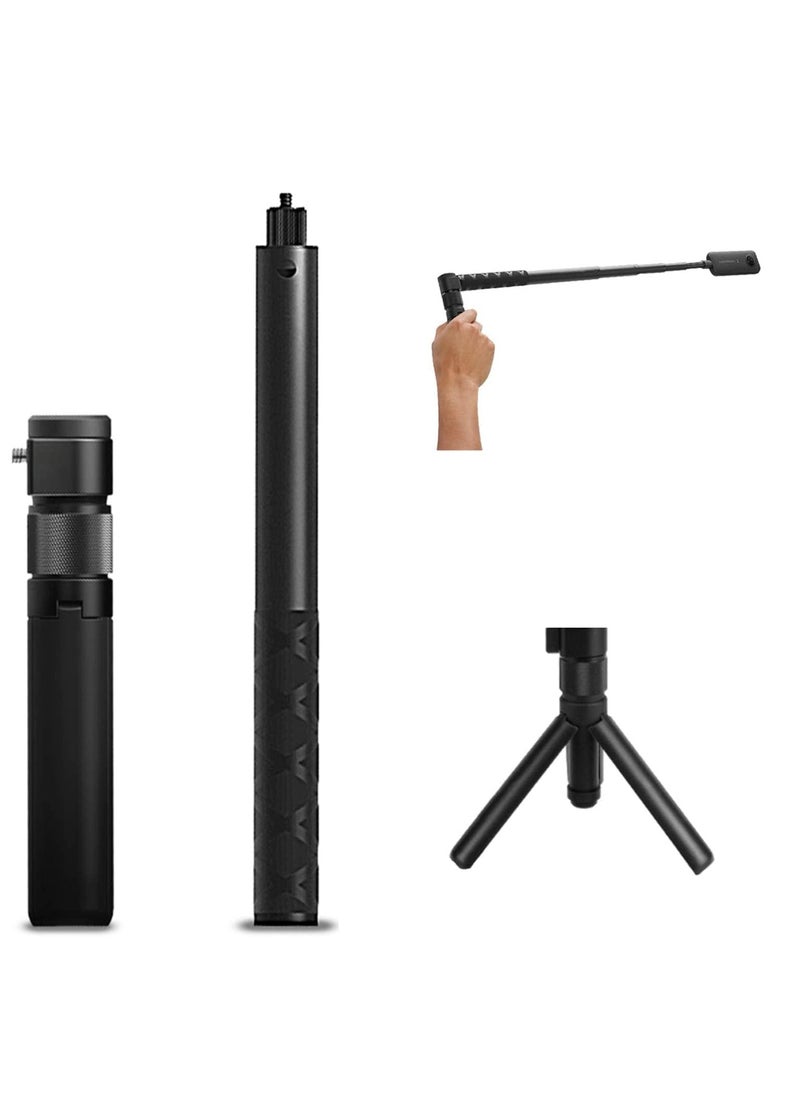 AMBERJACK - Insta360 Handheld Camera Selfie Stick and Tripod for Insta360 Time Bundle, Invisible Selfie stick for Insta360 X4/ X3/ GO 3S/ One X2/One RS/One R/One etc. Sports Cameras Accessories - Image 1