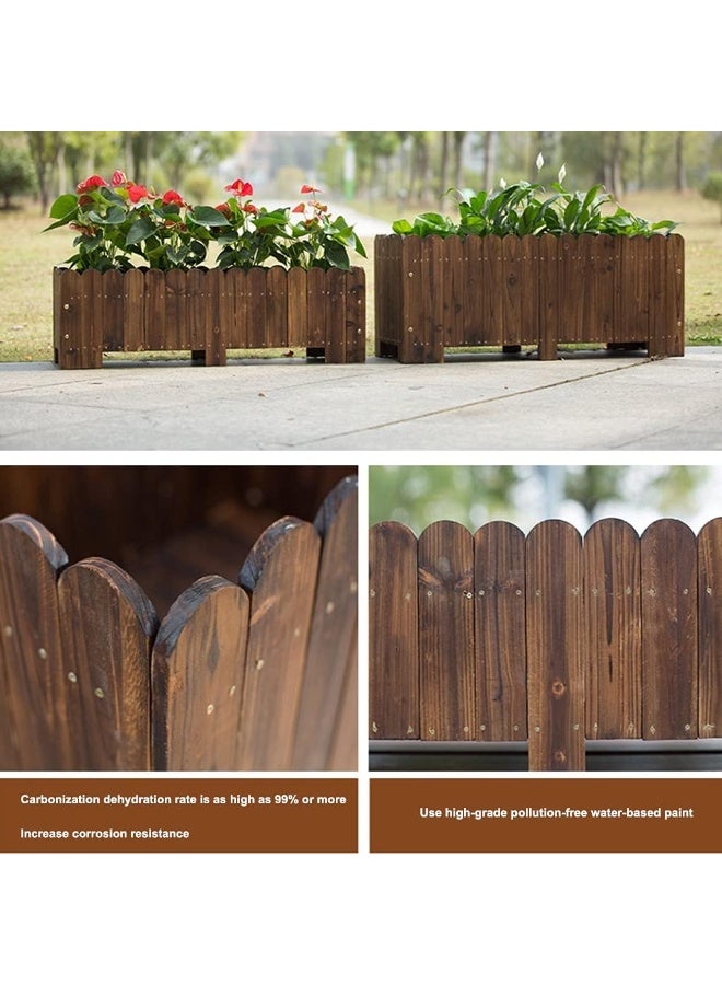 HOME TASTE Hometaste Wooden Flower Pot For Indoor And Outdoor Gardens - Elegant Planter For Flowers, Herbs, And Small Trees - Durable And Stylish Garden Decor | Vintage Raised Garden Bed (Big) - Image 3