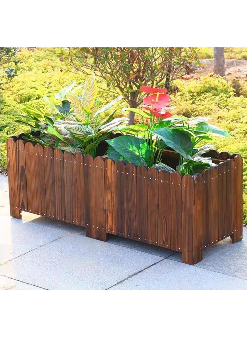 HOME TASTE Hometaste Wooden Flower Pot For Indoor And Outdoor Gardens - Elegant Planter For Flowers, Herbs, And Small Trees - Durable And Stylish Garden Decor | Vintage Raised Garden Bed (Big) - Image 1