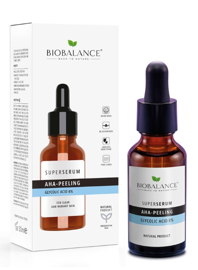 بايو بالانس سيروم بيوبالانس سوبر للتقشير بحمض ألفا هيدروكسي 30 مل - سيروم مقشر ومجدد للبشرة يحتوي على 8% من حمض الجليكوليك - Image 2