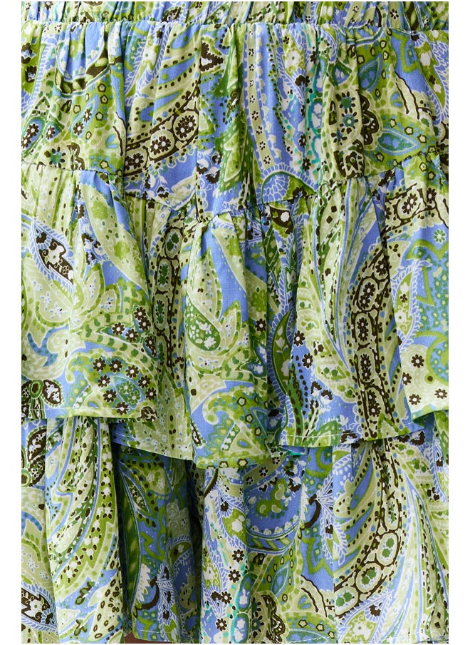 Green Paisley Pattern Frilly Waist Elastic Detail Viscose Woven Shorts TWOSS24SR00053 - pzsku/Z25EF95CAE2CE8CF3989AZ/45/_/1730941981/98c4e775-c56e-43a1-9a02-daf9e6bd4fff