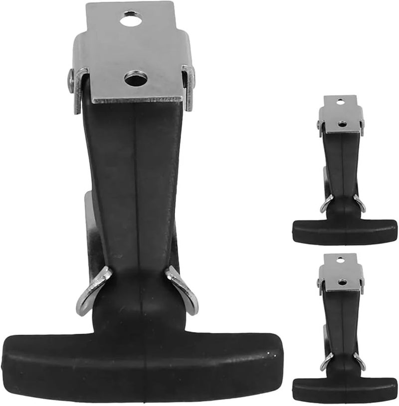 6Pcs Black Rubber Hood Latch T Handle Lock Shock Absorption Car Parts - Image 5