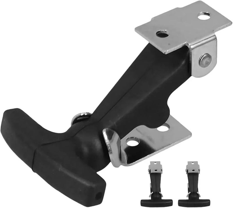 6Pcs Black Rubber Hood Latch T Handle Lock Shock Absorption Car Parts - Image 1