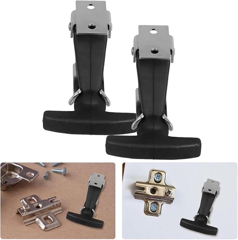 6Pcs Black Rubber Hood Latch T Handle Lock Shock Absorption Car Parts - Image 4