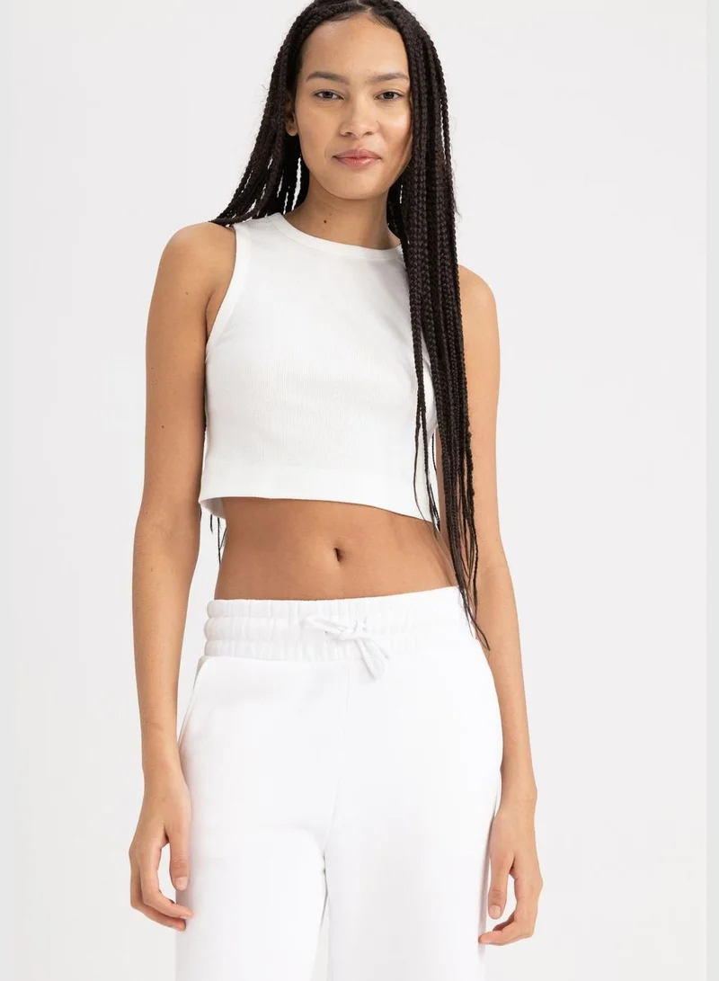 DeFacto Woman Slım Fıt Crew Neck Sleeveless Knitted Athlete