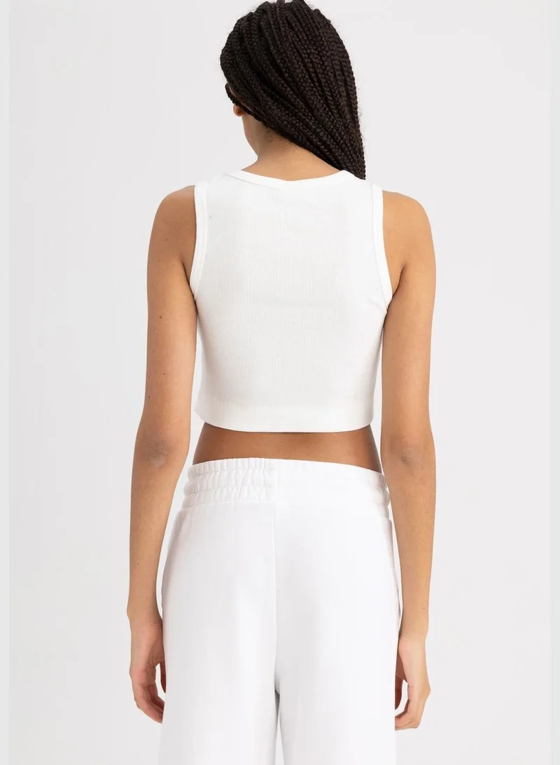 DeFacto Woman Slım Fıt Crew Neck Sleeveless Knitted Athlete