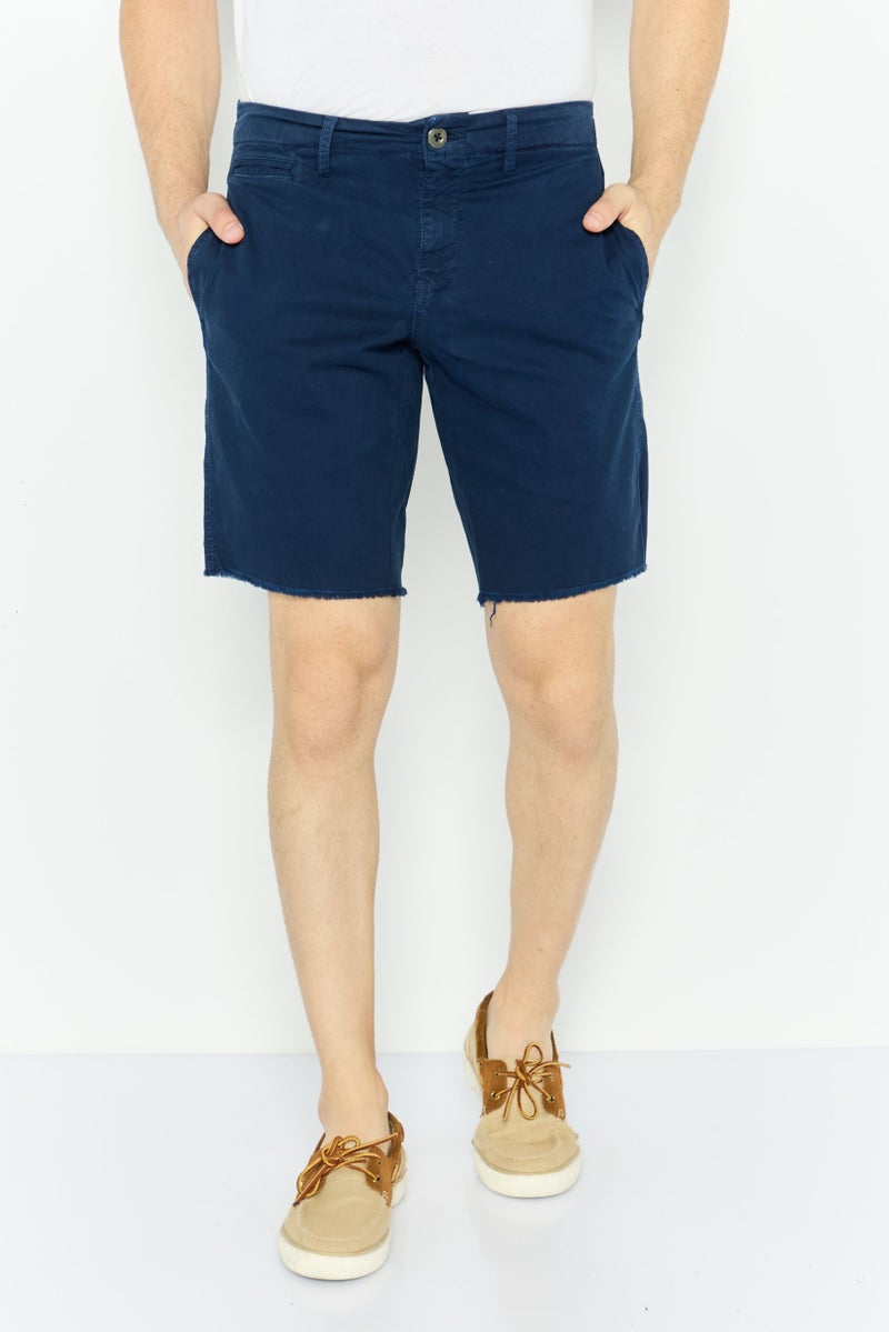 Original Paperbacks Men Plain Chino Shorts, Navy - Image 1