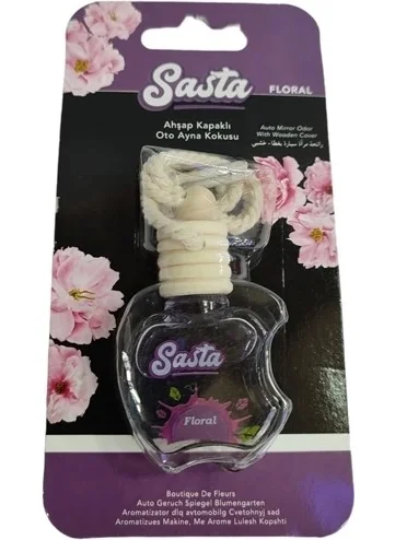 Sasta 575119 Wooden Cover Rope Car Mirror Fragrance (Single)