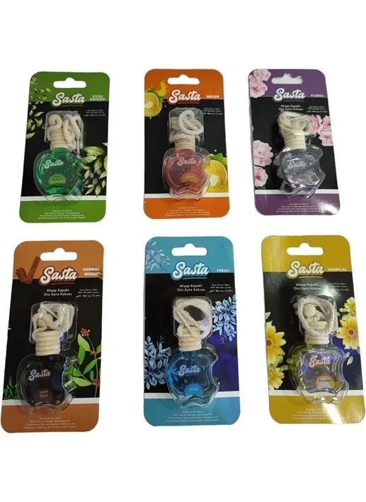 Sasta 575119 Wooden Cover Rope Car Mirror Fragrance (Single)