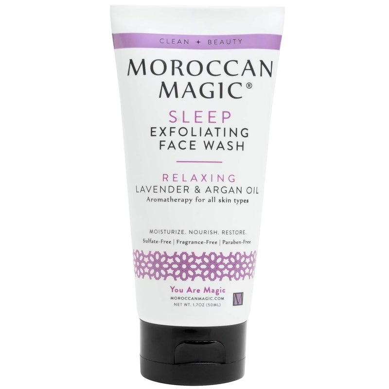 Moroccan Magic Sleep Exfoliating Face Wash  Clean Beauty  Sweet Lavender  Vegan  CrueltyFree