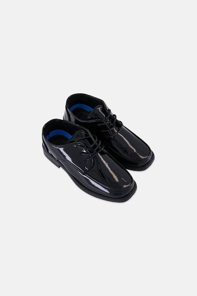 Josmo Kids Boy Lace Up Casual Shoes, Black - Image 3