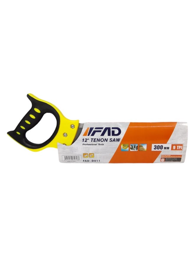 12 Inch Tenon Hand Saw 300mm Fine Tooth Wood Cutting Saw Ergonomic Grip FAD-D011 - Image 5