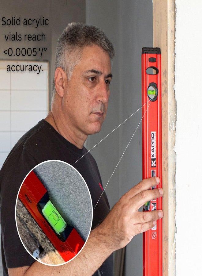 Kapro - 779 Spirit Box Level - Lightweight - Features Acrylic Break-Proof Vials and Wall-Grip - VPA Certified - 120 CM - Image 5