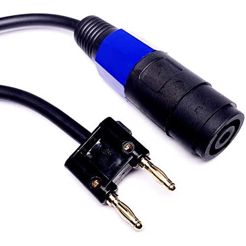 CNCESS CESS-096 Dual Banana Plug to Female Speakon Connector, 2 Pack - Image 2
