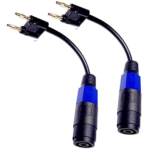 CNCESS CESS-096 Dual Banana Plug to Female Speakon Connector, 2 Pack - Image 3