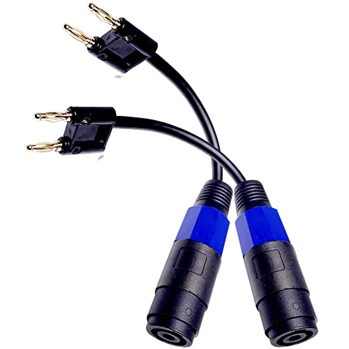 CNCESS CESS-096 Dual Banana Plug to Female Speakon Connector, 2 Pack - Image 4