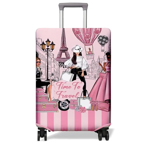 PtRug Travel Luggage Cover Suitcase Protector Fits 1832 Inch Wheel Covers PatternedTravel Related Items Flower Luggage Protector Elastic XL - Image 1