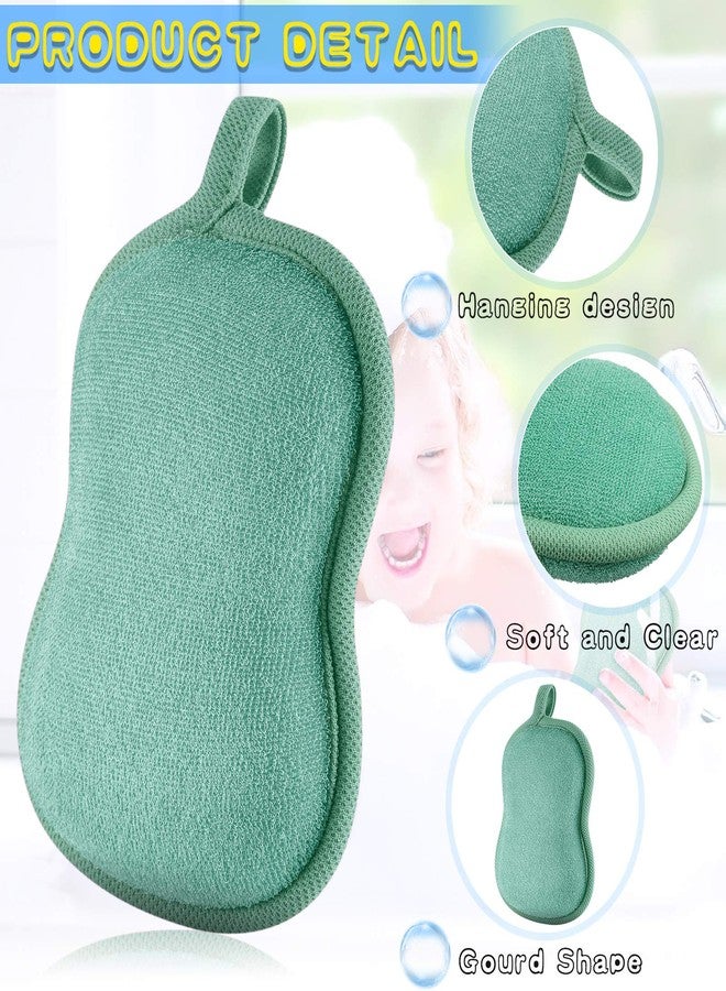 Tatuo 4 Pieces Baby Bath Sponge Cotton Baby Sponge Toddler Soft and Absorbent Loofah for Kids Babies Men Women(Red, Purple, Green, Orange) - Image 2
