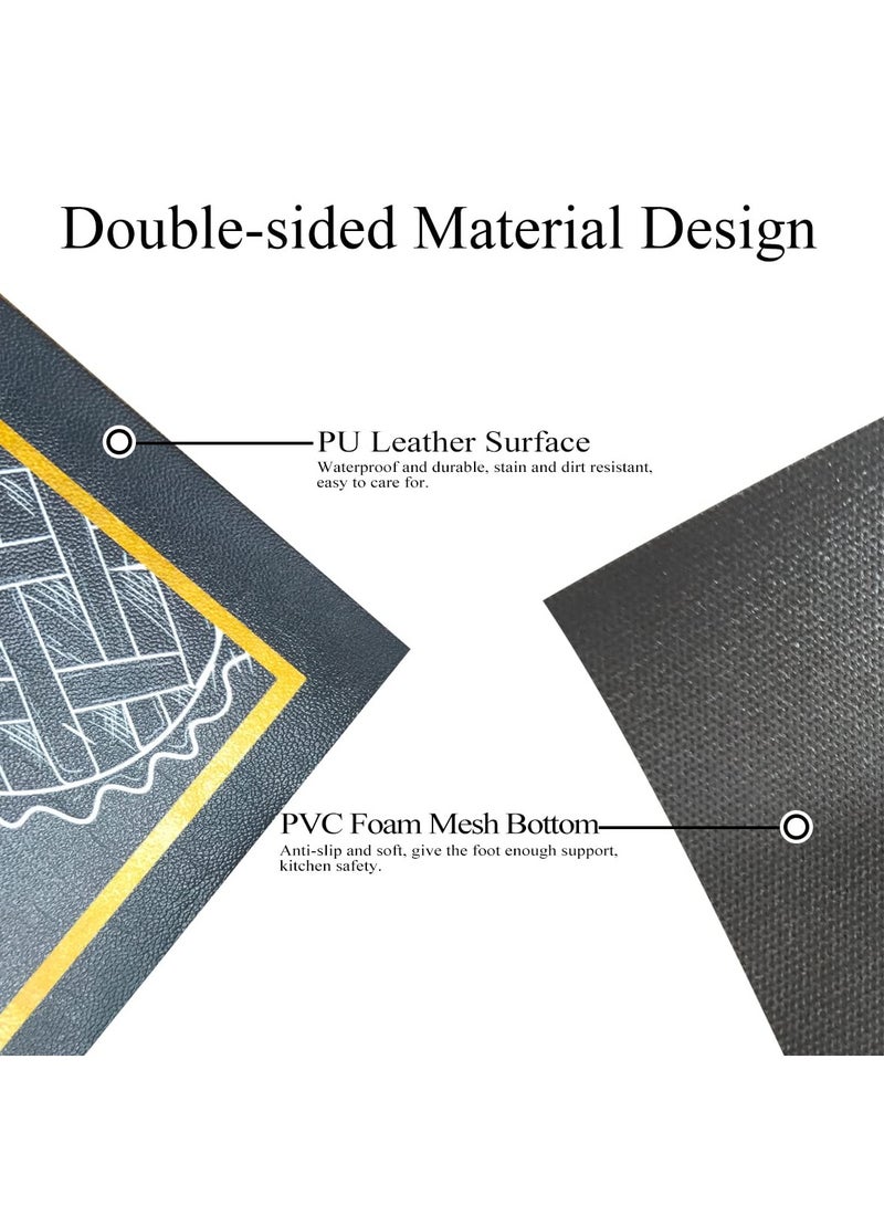 Hihonor Modern classic washable non-slip kitchen and bathroom floor mats, home decoration interior entrance door mats A6 40x60cm 40x120cm - Image 5