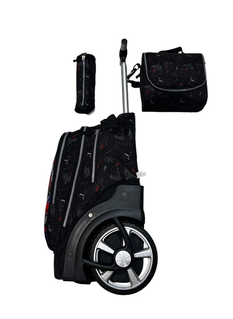 مارفل حقيبة مدرسية بعجلات 3في1 حقائب مدرسية للبنات  حقيبة بعجلات للطلاب، حقيبة سفر بعجلات، حقيبة  متعددة الاستخدامات مقاس 18 بوصة - Image 3