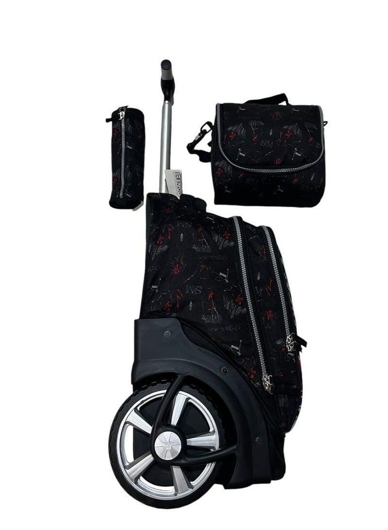 مارفل حقيبة مدرسية بعجلات 3في1 حقائب مدرسية للبنات  حقيبة بعجلات للطلاب، حقيبة سفر بعجلات، حقيبة  متعددة الاستخدامات مقاس 18 بوصة - Image 4