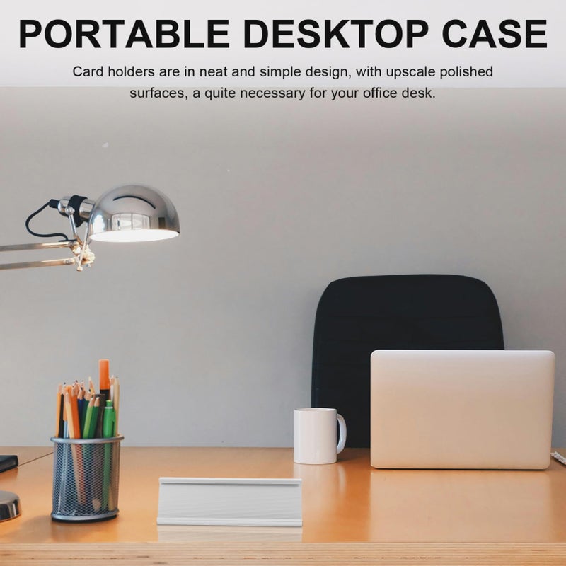 Black Metal Business Card Holder Sleek Professional Desk Display Stand Stylish Sturdy - Image 4