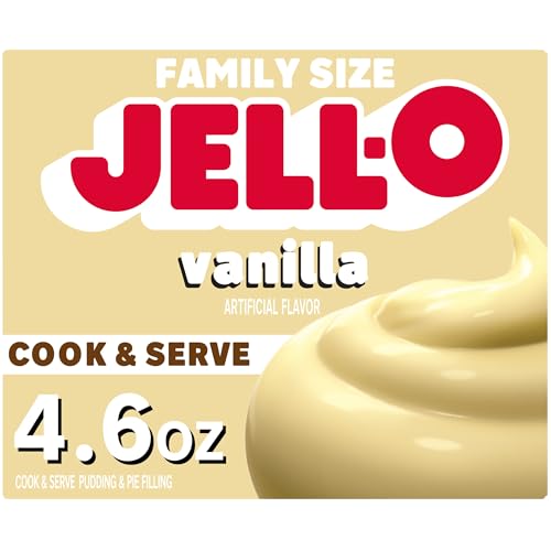 Jell-O Cook & Serve Vanilla Pudding & Pie Filling Mix, 4.6 oz Box - Image 1