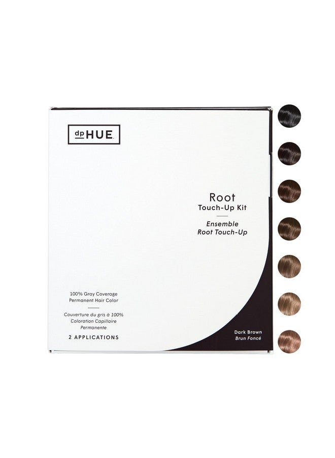 dpHUE Root Touch-Up Kit, Dark Brown - Permanent Hair Color for Gray Coverage - Includes Two Applications - Paraben, SLS & SLES Sulfate Free - Leaping Bunny Certified - Image 1
