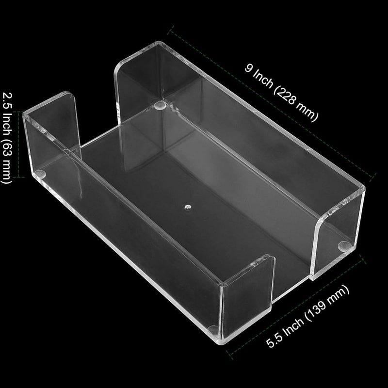 PINGEUI حامل مناديل الضيوف PINGEUI عبوة 2 9 55 25 بوصة حامل مناديل العشاء الأكريليكي الشفاف حاملة مناديل الحمام حوامل المناشف اليدوية صينية تخزين للمطبخ الحفلات الزفاف الفعاليات - Image 2
