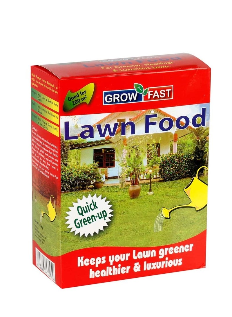 GROW FAST Lawn Food Fertilizer is a Specially Formulated Product Designed to Promote Healthy Lush Green Lawns 1 Kg Fertilizer Provides Essential Nutrients that Enhance Grass Growth Improve Lawn Density and Support Overall Lawn Health.  - Image 2