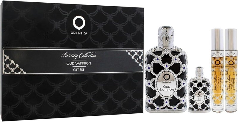 Orientica Oud Saffron 4 Pc Gift Set Eau De Parfum - Unisex Fragrance - Image 1