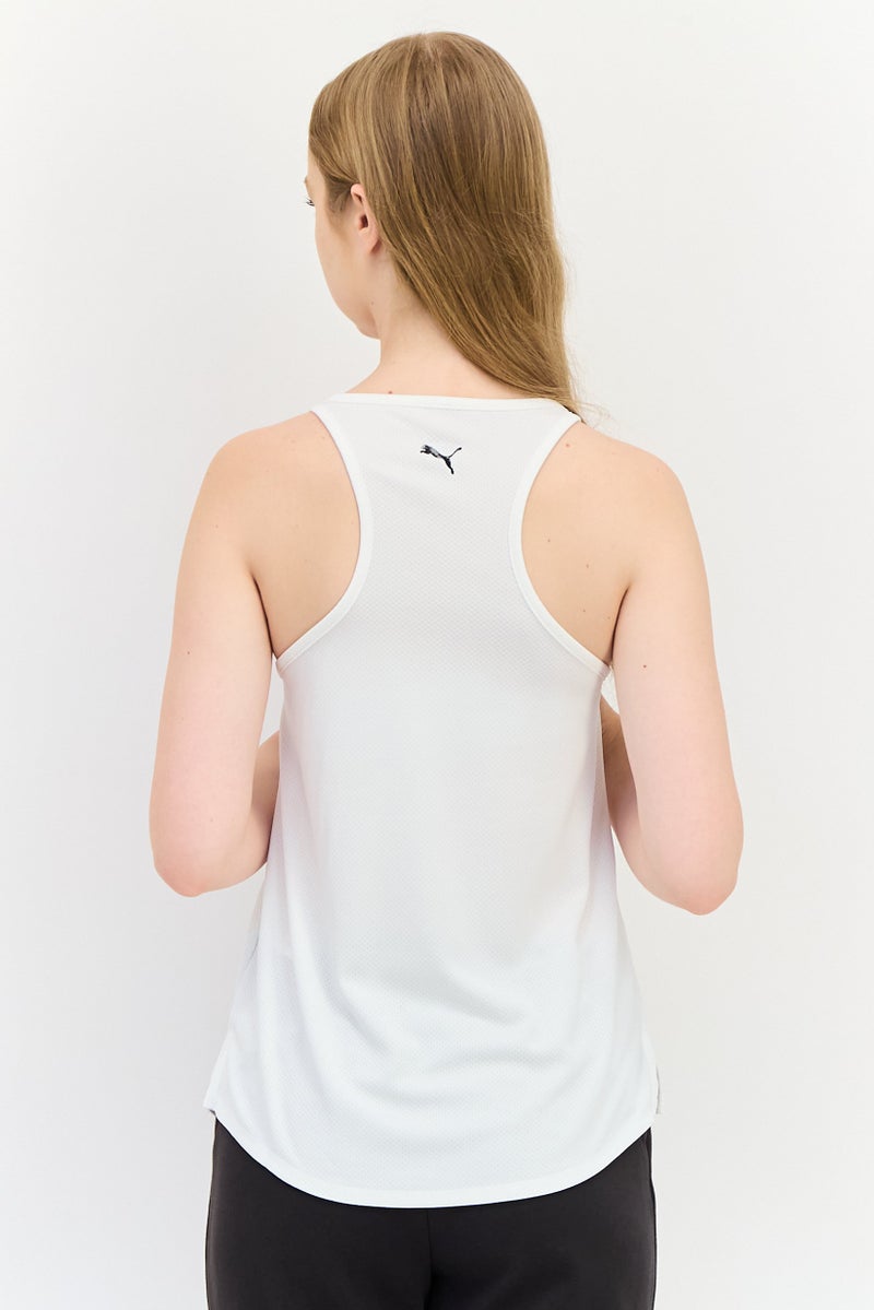 PUMA Women Sportswear Fit Sleeveless Training Top, White - Image 4
