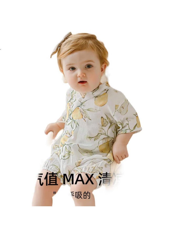 EMXEE Baby Romper Avocado Gauze Newborn Baby Clothes Summer Thin Bodysuit For Boys And Girls - Image 3