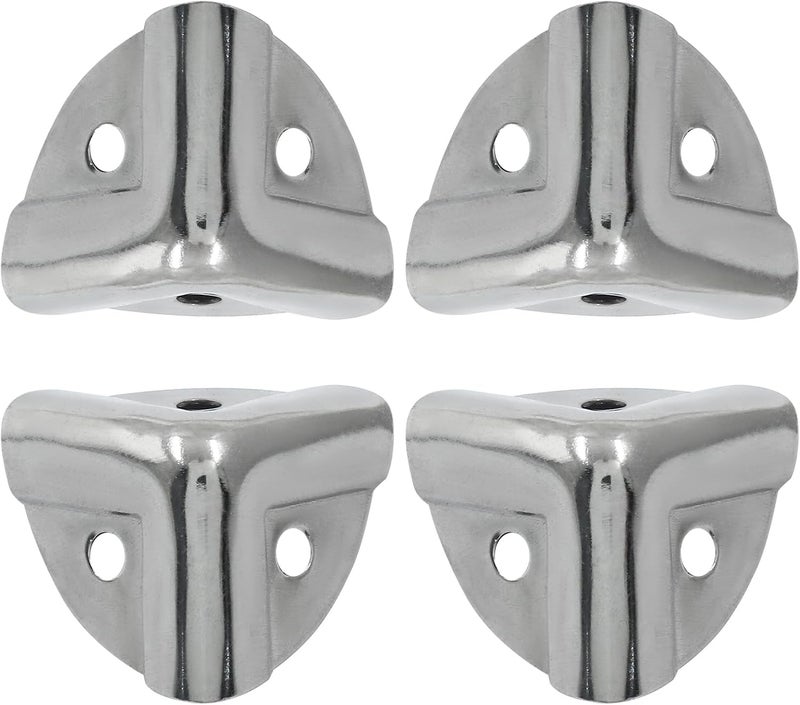 Bivethoi 20 Pcs Metal Box Corner Protectors Silver Box Corner Edge Guard Metal Edge Guard Cover Decorative Corner Protectors 1x1x1 with Mounting Screws - Image 1