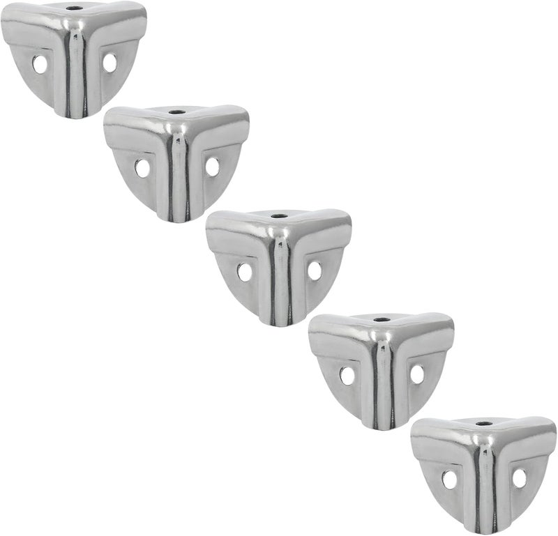 Bivethoi 20 Pcs Metal Box Corner Protectors Silver Box Corner Edge Guard Metal Edge Guard Cover Decorative Corner Protectors 1x1x1 with Mounting Screws - Image 5