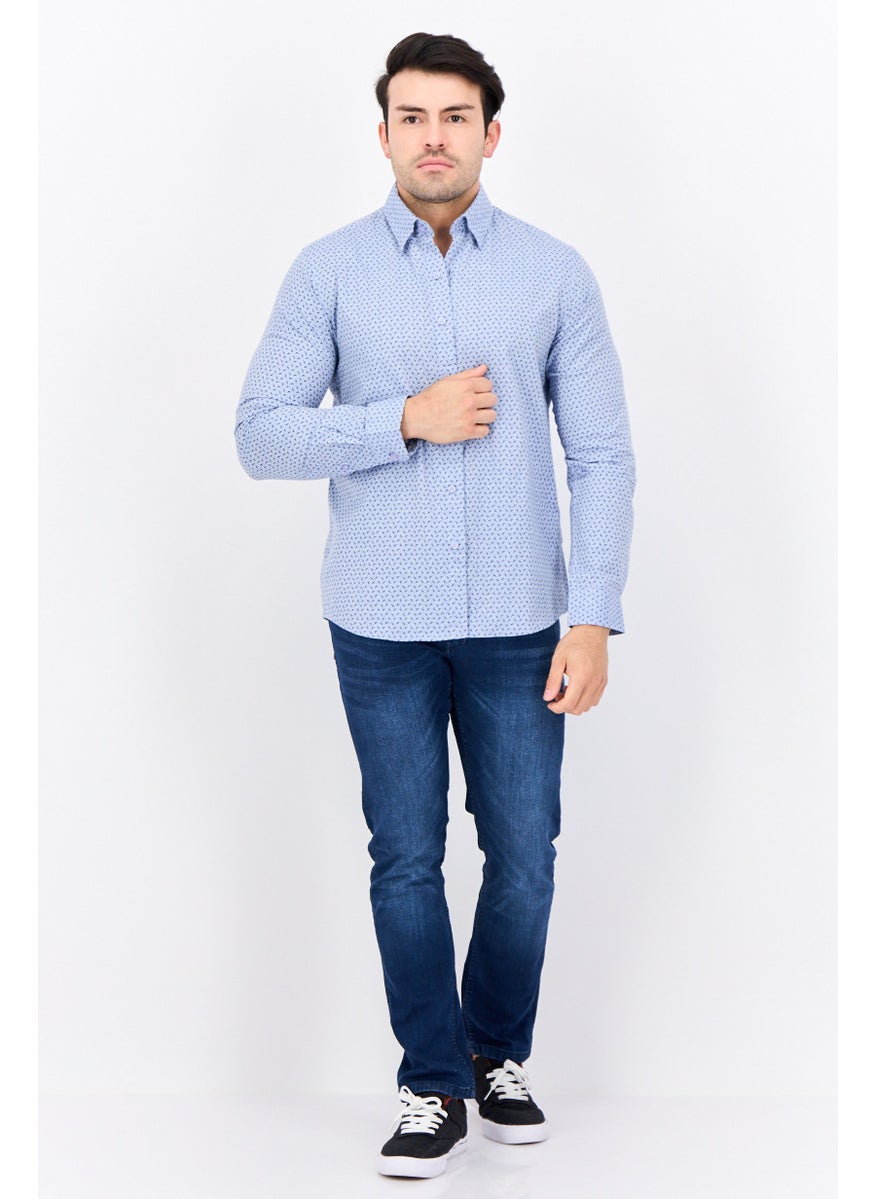 Peter Werth - Men Regular Fit Long Sleeves Allover Print Casual Shirt, Multicolor - Image 1