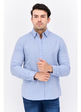 Men Regular Fit Long Sleeves Allover Print Casual Shirt, Multicolor