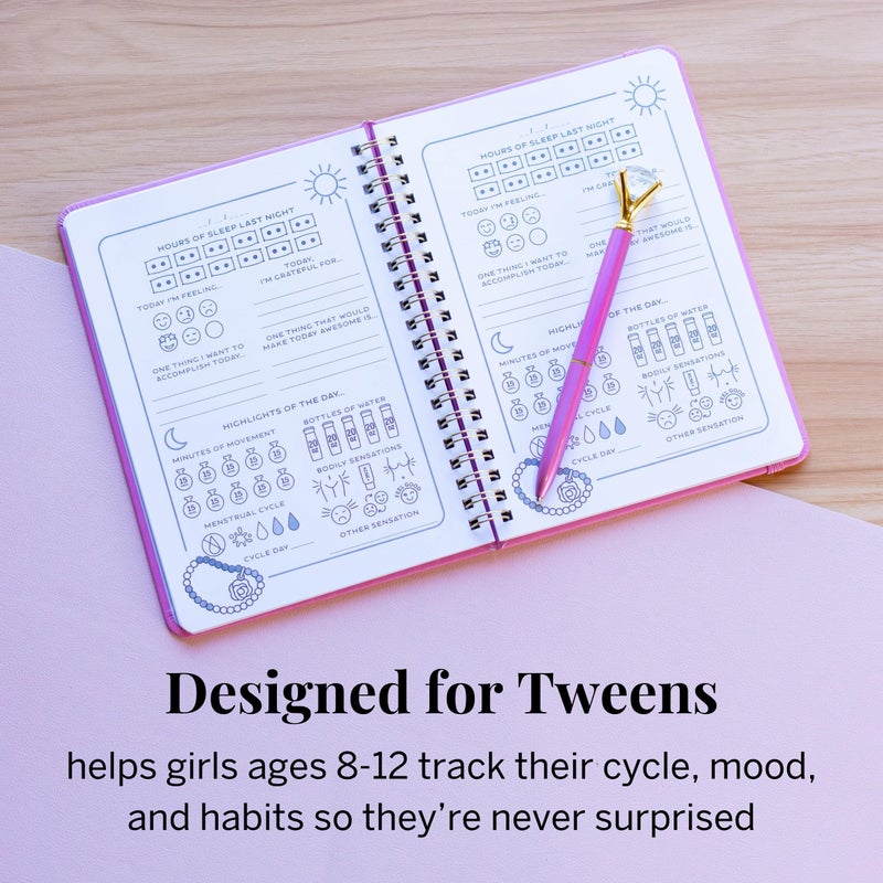 Pixie Cup Pixie Period Tracker Journal for Girls 8-12 - Pixieâ€™s My First Period Notebook with Daily Menstrual Cycle Guided Reflection For Feminine Care - First Period Gifts For Young Girls & Teens - Image 2