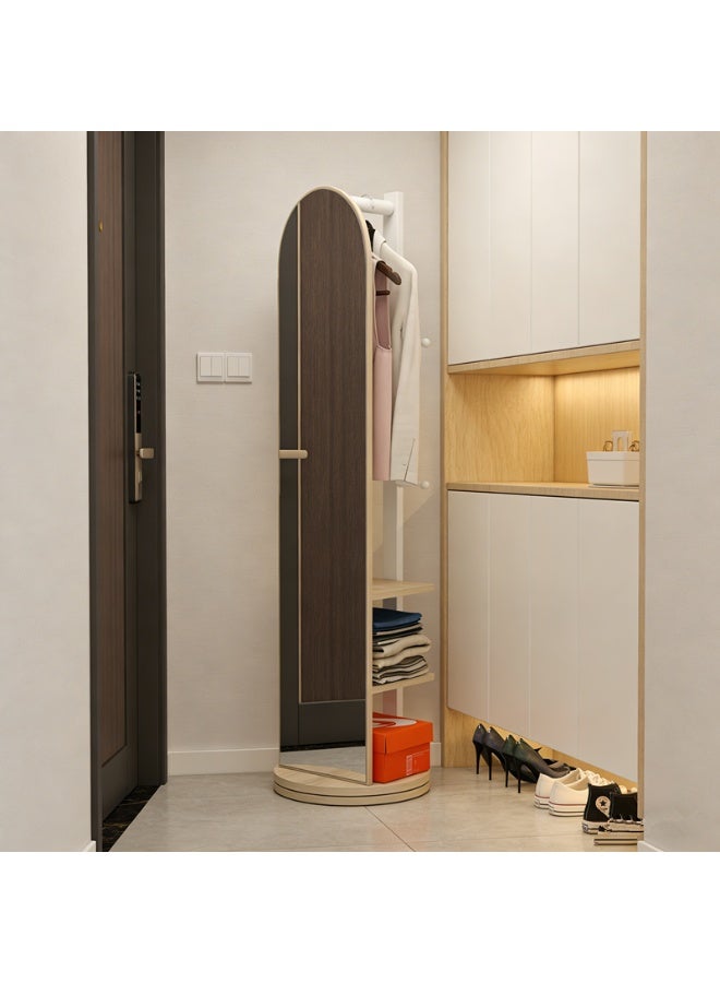 Multifunctional Rotating Full-Length Mirror, Floor-Standing Household Full-Length Mirror Storage Cabinet With Clothes Hanger, Integrated Bedroom And Living Room Storage Rack（CSJ168B） - Image 3