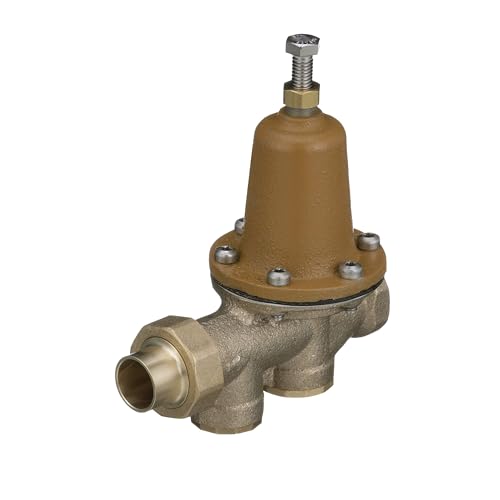 watts صمام تخفيض ضغط المياه من واتس LF25AUB-Z3 سلسلة 3/4" من سبيكة النحاس السيليكون خالية من الرصاص، مخرج اتحاد لحام x مخرج أنثوي NPT، مقعد بوليمر، ضغط قابل للتعديل من 25 إلى 75 psi، أقصى ضغط 300 psi - Image 2