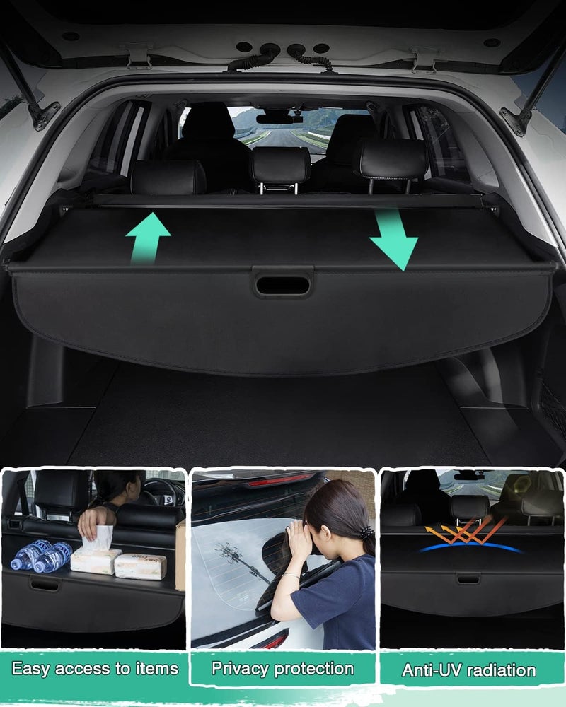Powerty Retractable Cargo Cover for Acura RDX 2019-2022 - Trunk Shielding Shade - Image 4